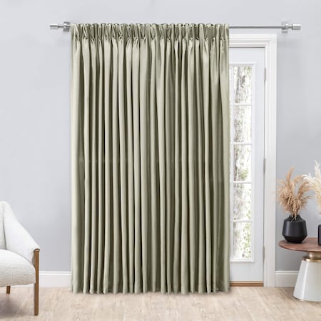 Grasscloth 2-Way Pinch Pleated With Back Tabs Patio Panel